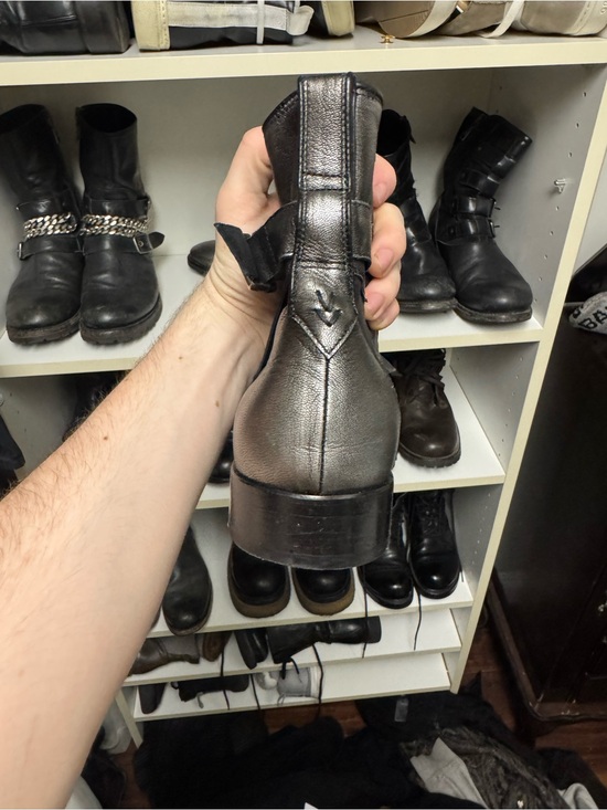 $1198 JOHN VARVATOS Fleetwood Shawl Silver Boot sz. 8 main image 4